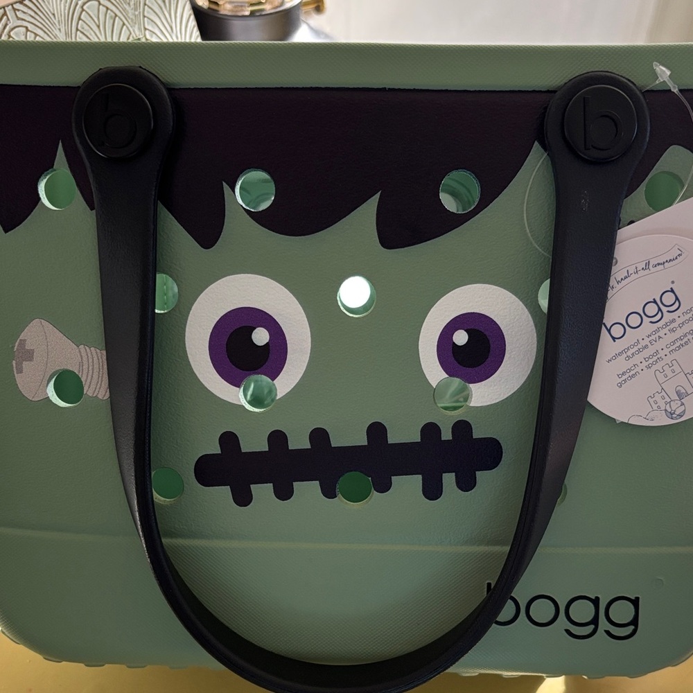 Green and Black Tote Bag